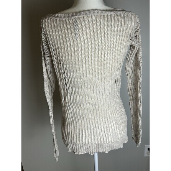 AEROPOSTALE Taupe Loose Knit Lightweight Layering Sweater Medium - Picture 2 of 8